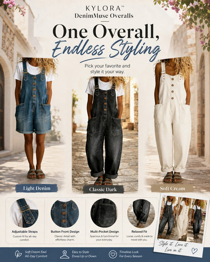 DenimMuse Overalls One Piece. Endless Everyday Looks. ✨DenimMuse Overalls
