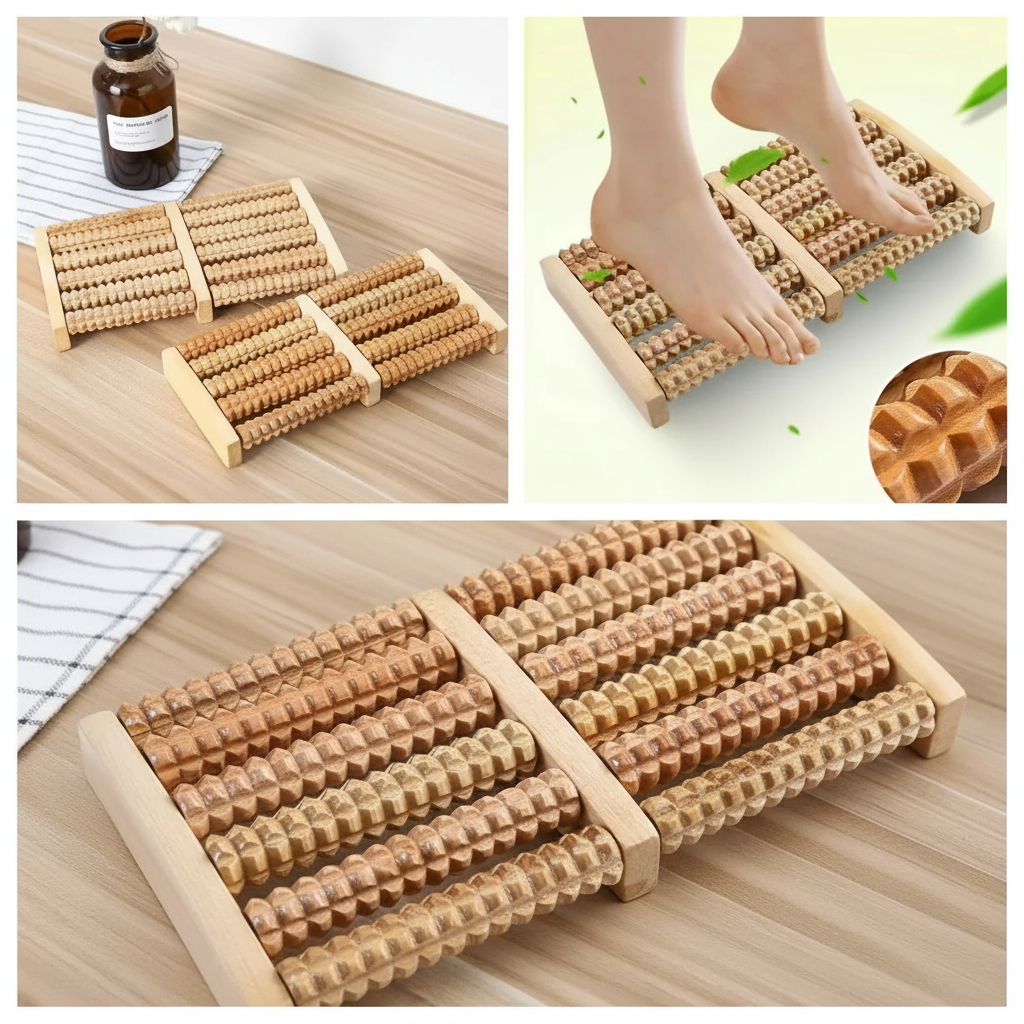 DeepRoll Wooden Foot Massager