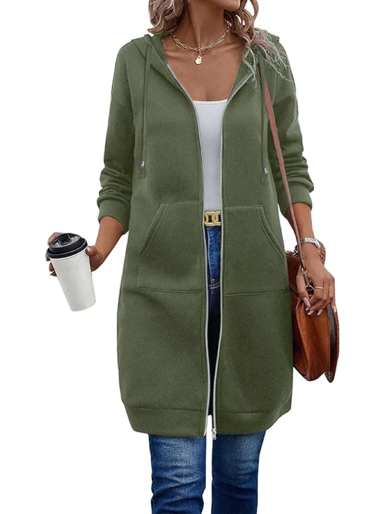 Womens Zip Up Fleece Hoodie-Your New Everyday Cozy Layer 🤍