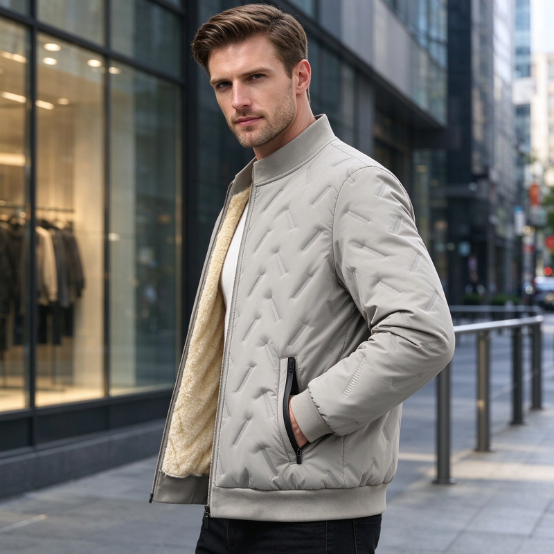 Fleece Lined Casual Sports Jacket