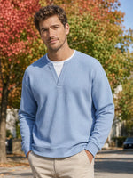 Textured Waffle Long Sleeve Tee