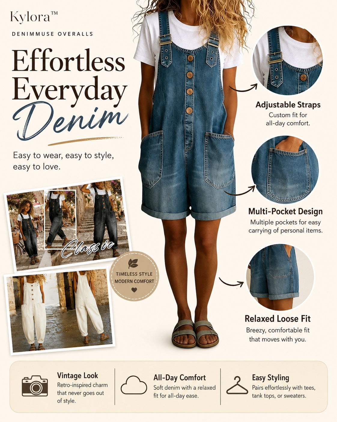 DenimMuse Overalls One Piece. Endless Everyday Looks. ✨DenimMuse Overalls