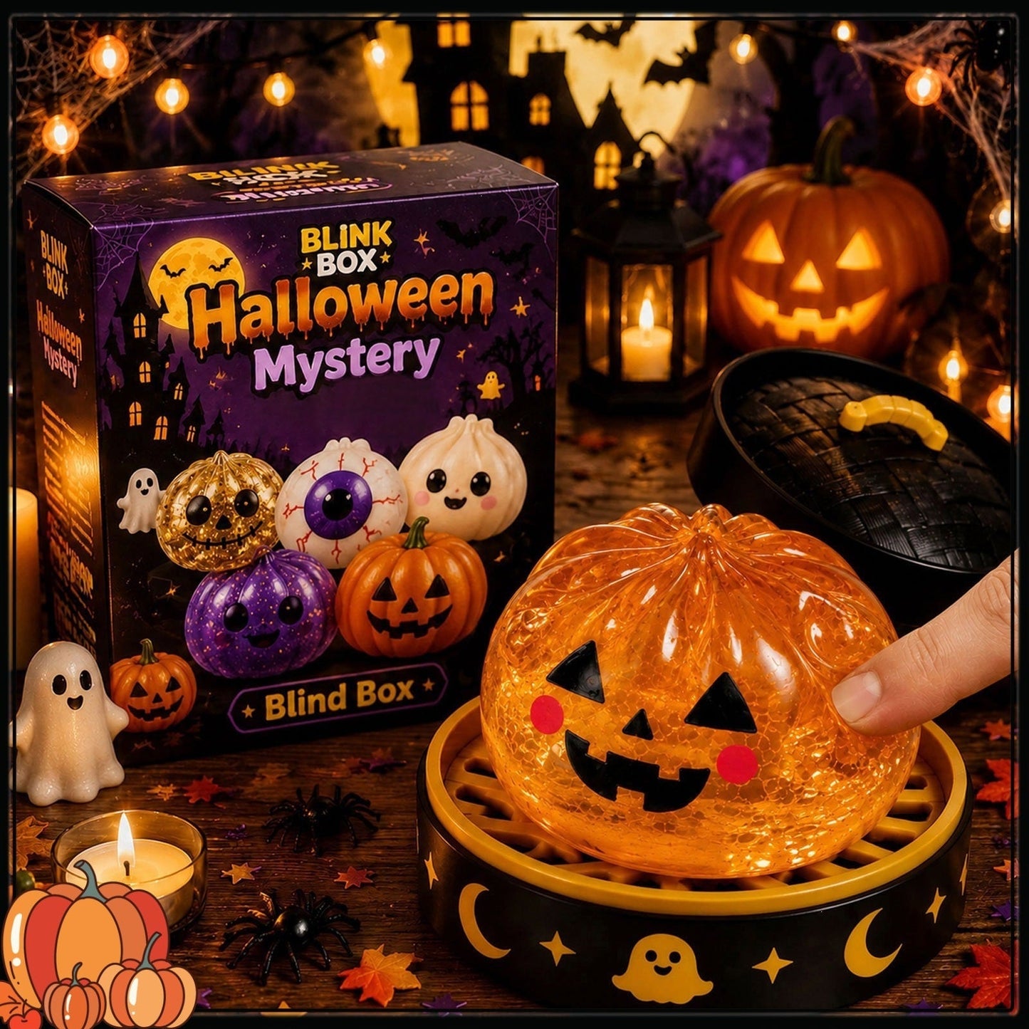 Cross-Border Pinchle Ghost Bun Gift Box New Halloween Bun Squeeze Rebound Decompression Horror Toy