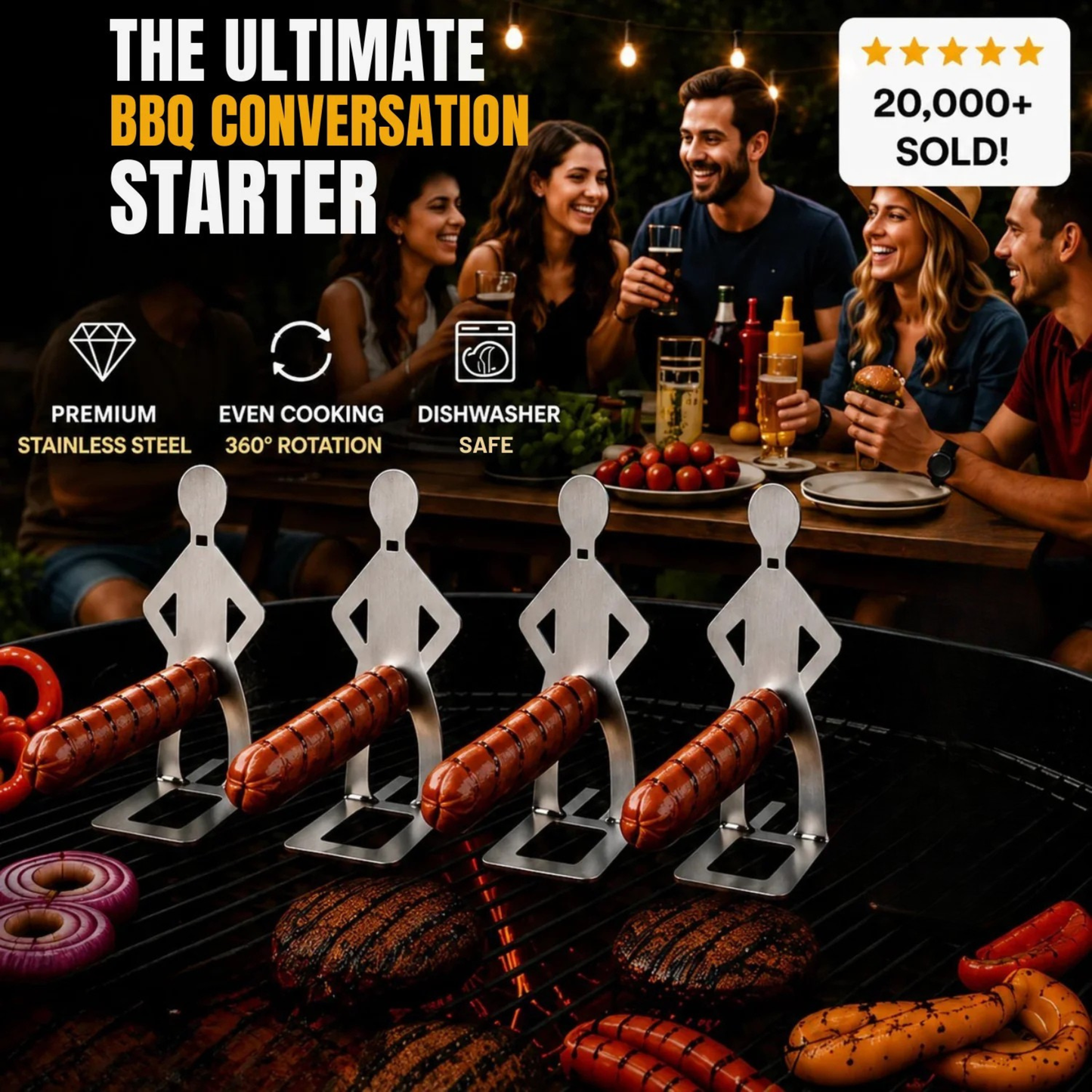 Stainless Steel BBQ Sausage Holders