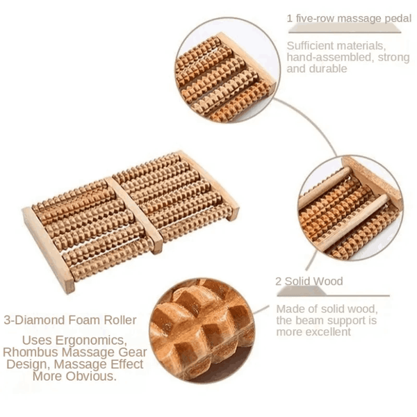 DeepRoll Wooden Foot Massager